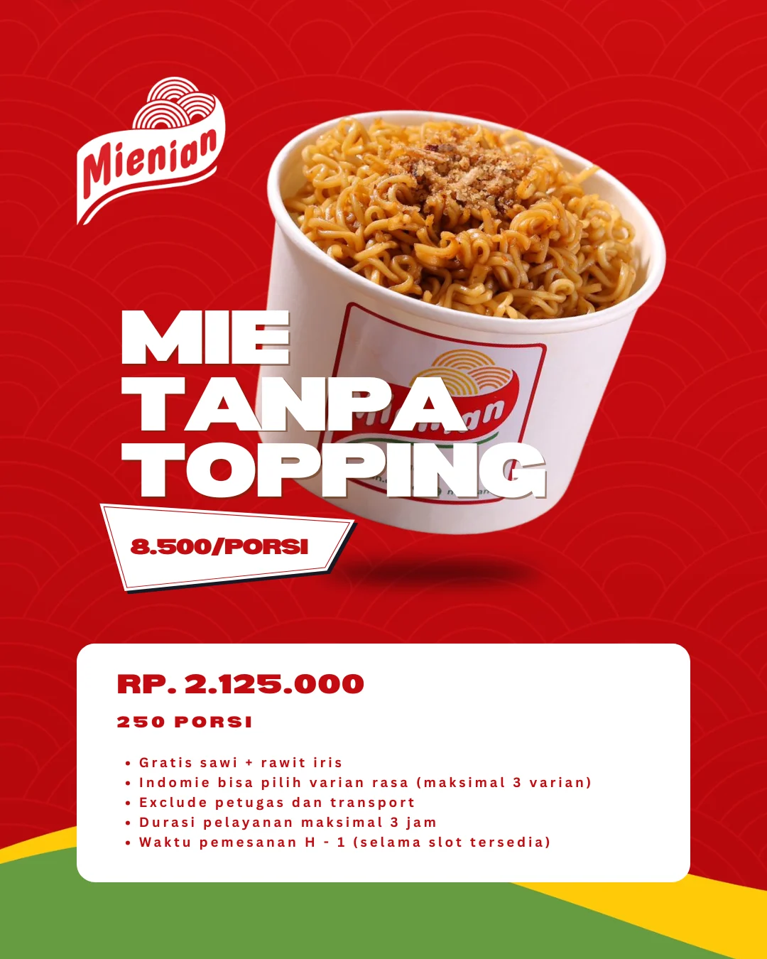 Mie tanpa topping